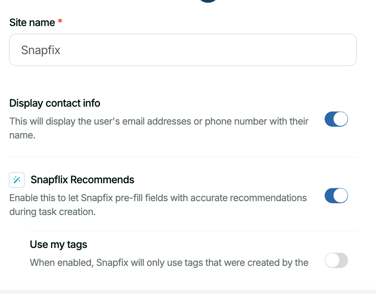 Snapfix recommends_site console